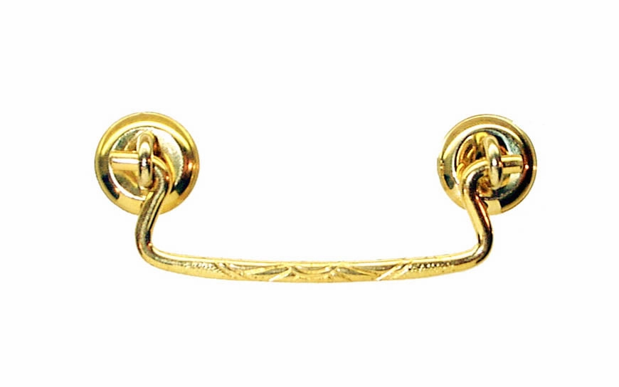 Solid Brass Drop Pull ~ 3" On Centers