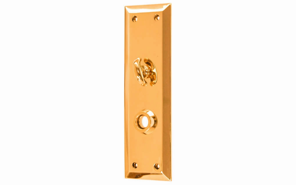 Solid Brass Escutcheon Door Plate with Thumbturn