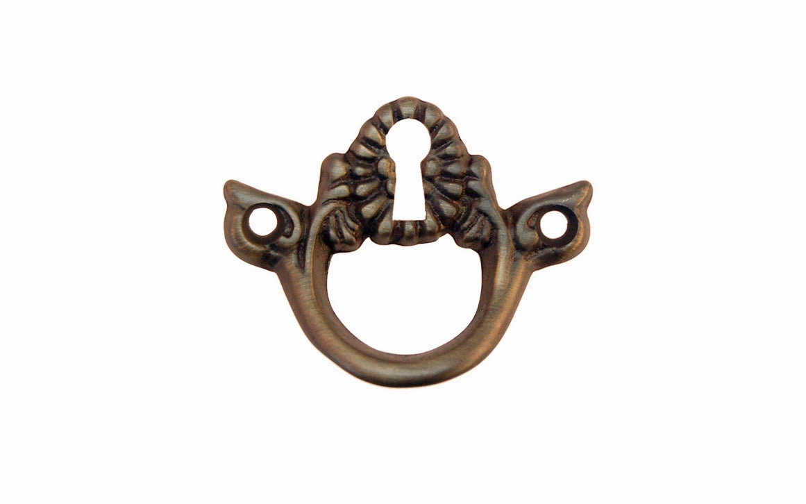Solid Brass Finger Pull with Keyhole