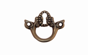 Solid Brass Finger Pull with Keyhole
