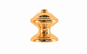 Solid Brass Finial Knob ~ 1" Diameter