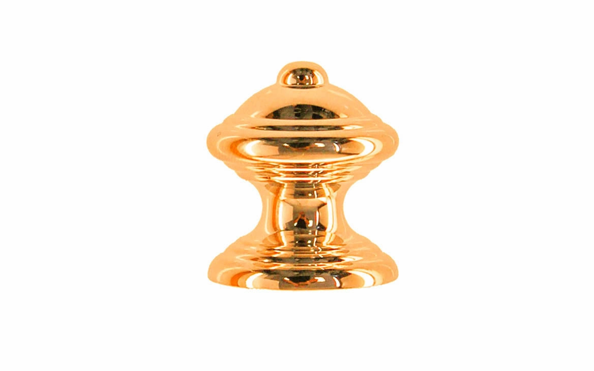 Solid Brass Finial Knob ~ 1" Diameter