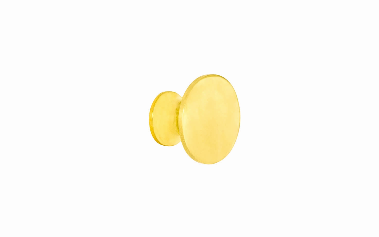 Solid Brass Flat-Top Mini Knob ~ 3/4" Diameter