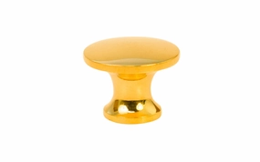 Solid Brass Flat-Top Mini Knob ~ 5/8" Diameter