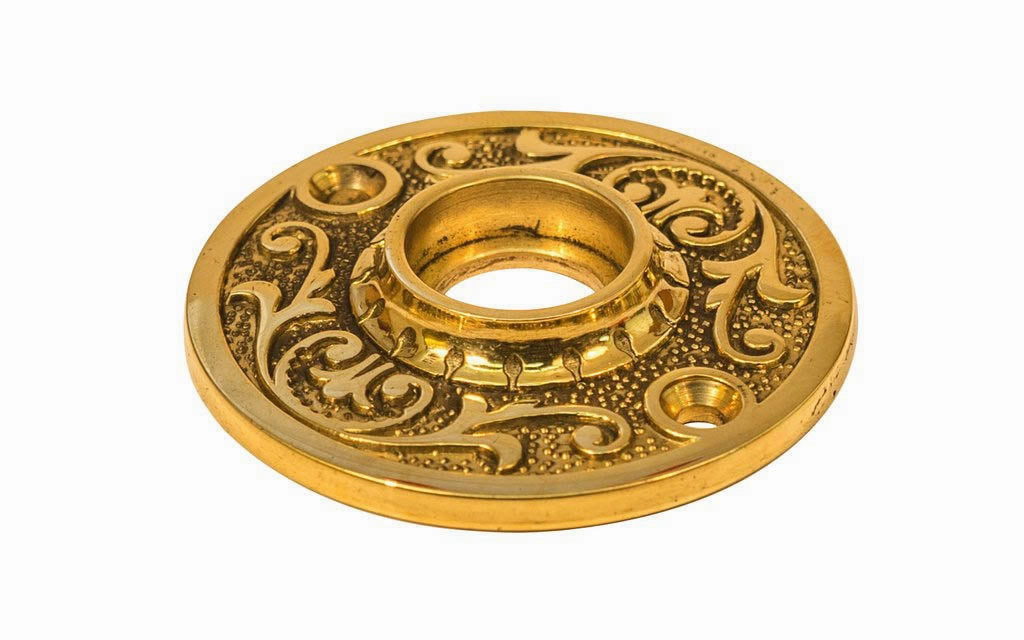 Solid Brass Floral-Style Rosette
