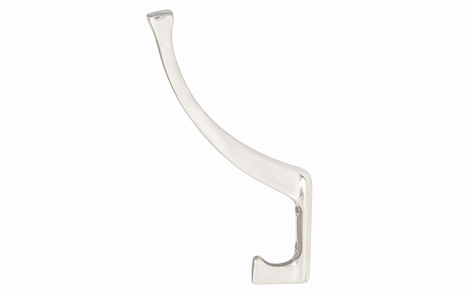 Solid Brass Hall Tree Hook ~ Polished Nickel Finish