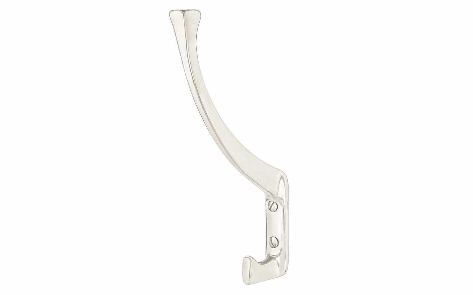 Solid Brass Hall Tree Hook ~ Polished Nickel Finish