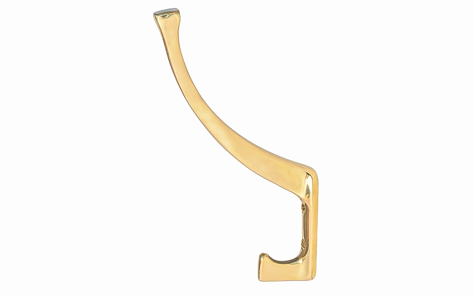 Solid Brass Hall Tree Hook ~ Unlacquered Brass