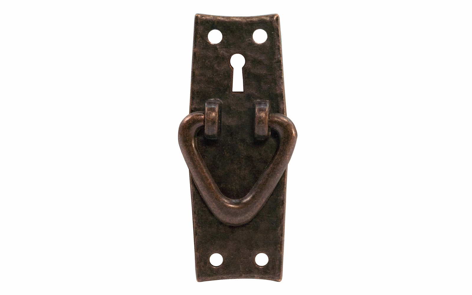 Solid Brass Hammered Keyhole & Drop Pull