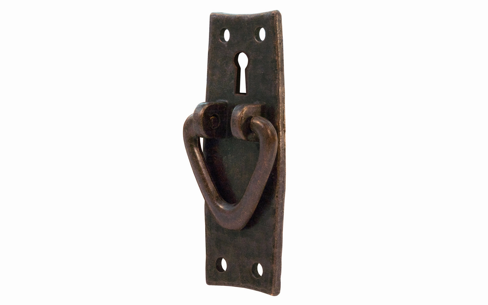 Solid Brass Hammered Keyhole & Drop Pull