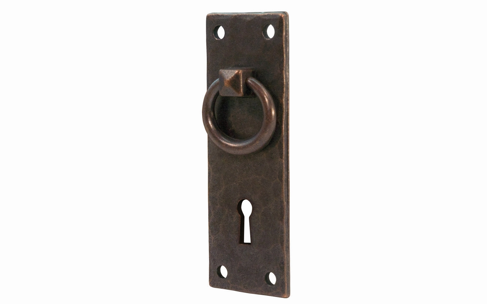 Solid Brass Hammered Keyhole & Drop Pull