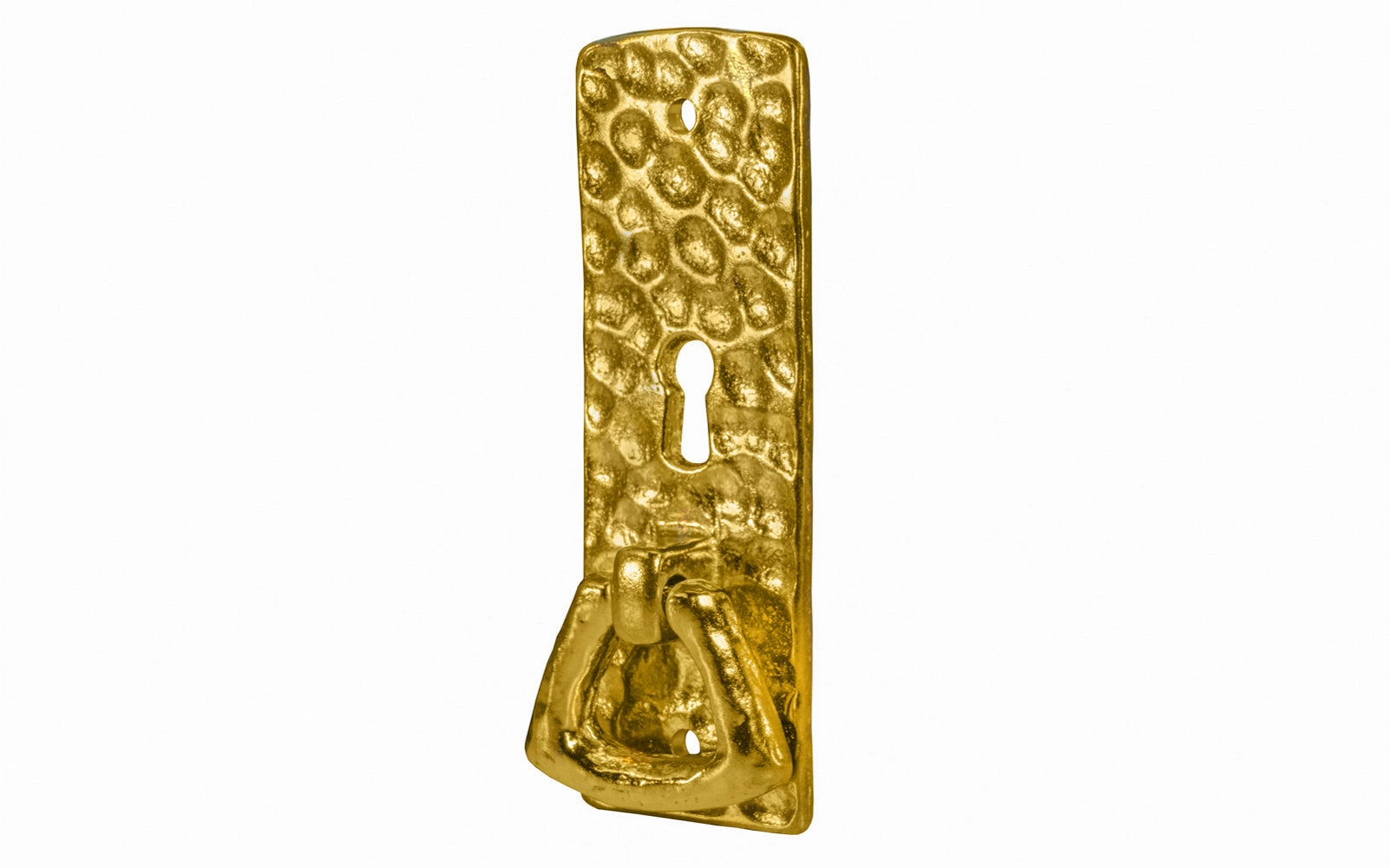 Solid Brass Hammered Keyhole & Drop Pull