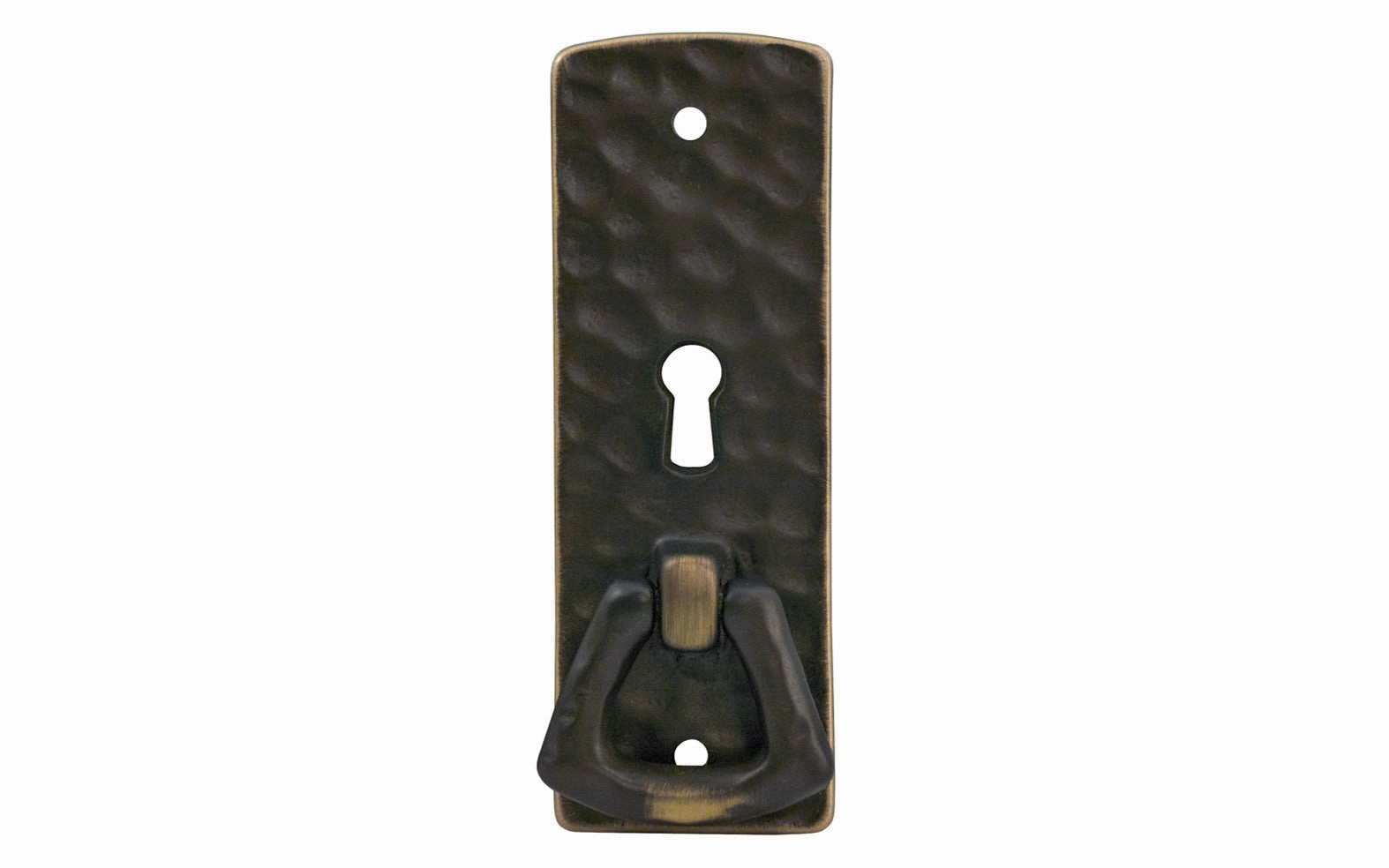 Solid Brass Hammered Keyhole & Drop Pull