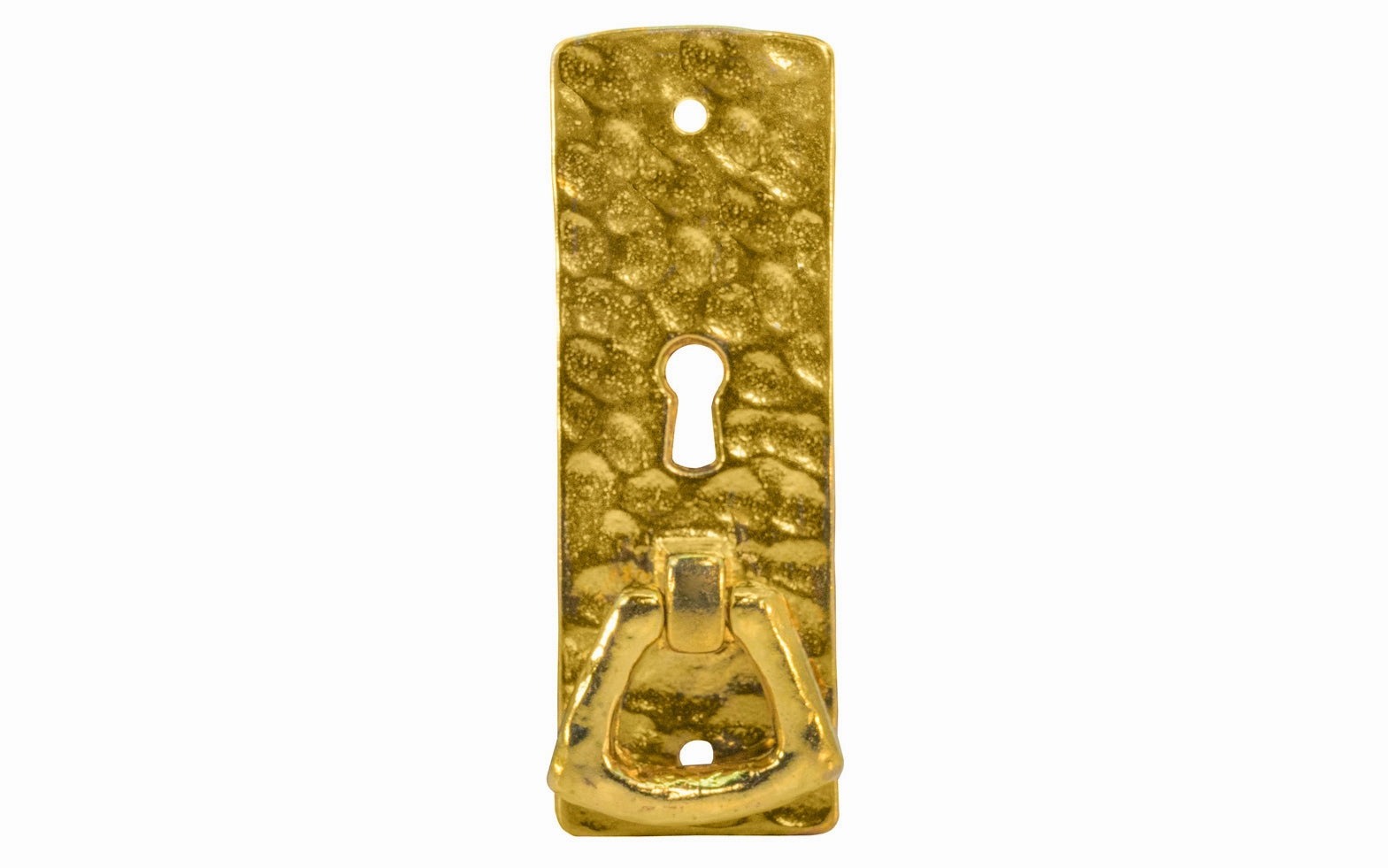 Solid Brass Hammered Keyhole & Drop Pull