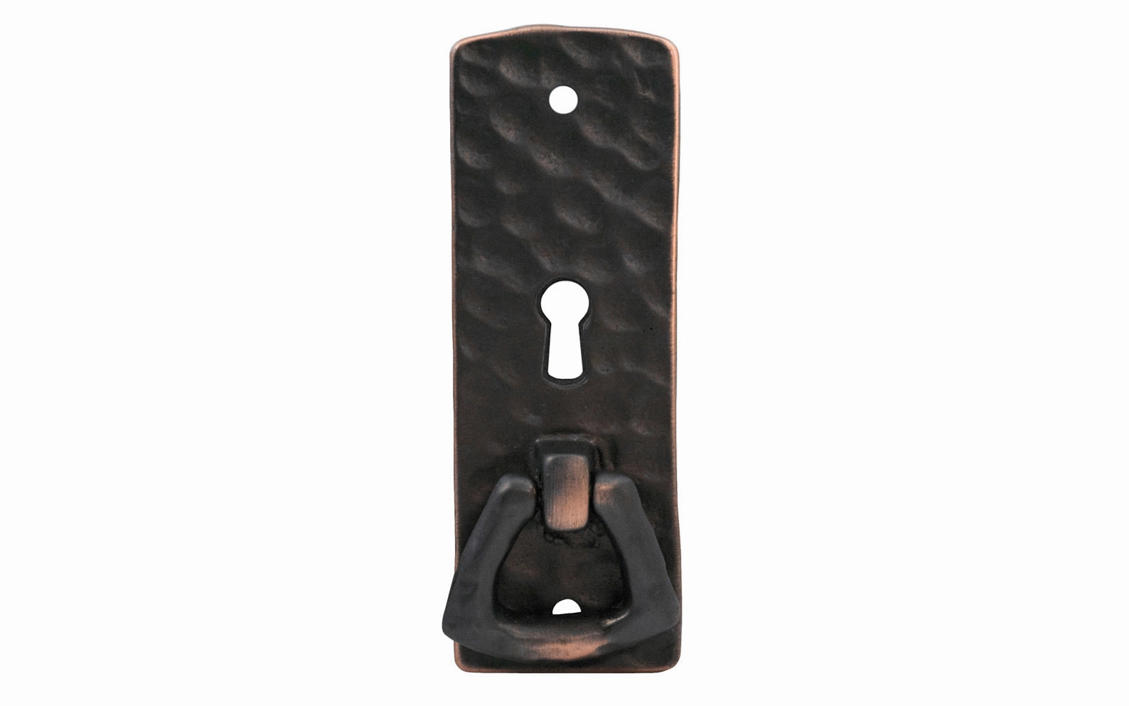 Solid Brass Hammered Keyhole & Drop Pull