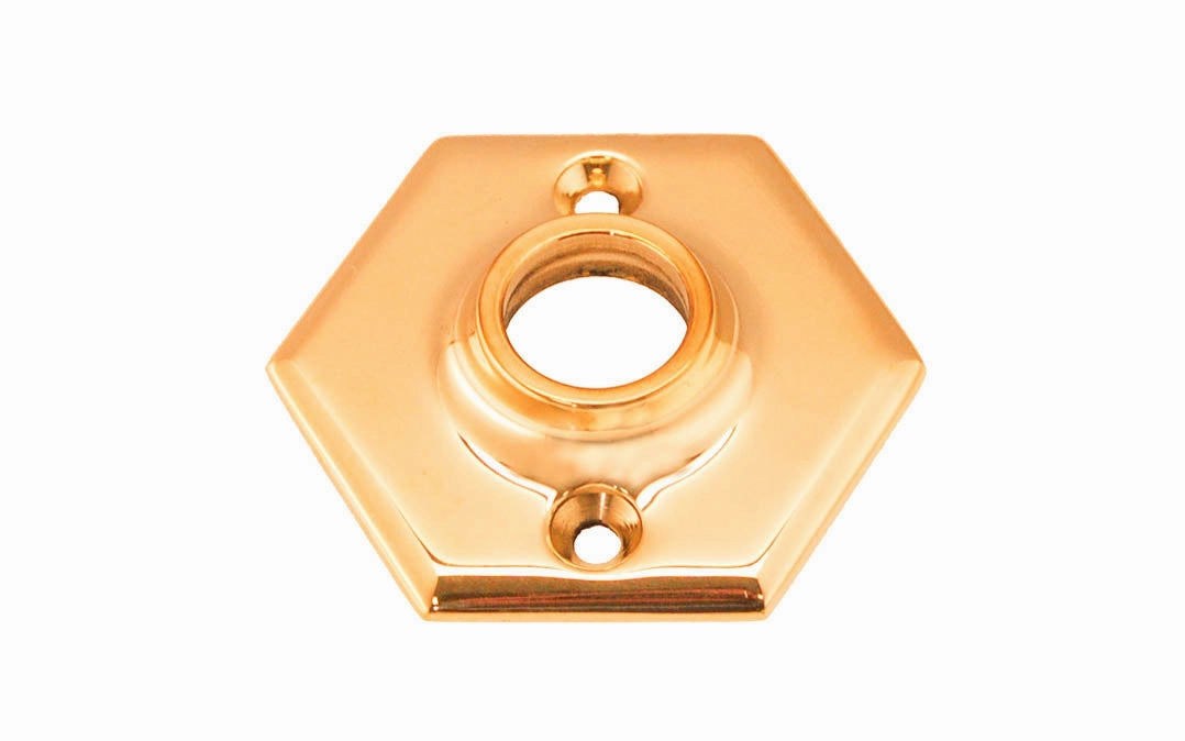 Solid Brass Hexagonal Rosette