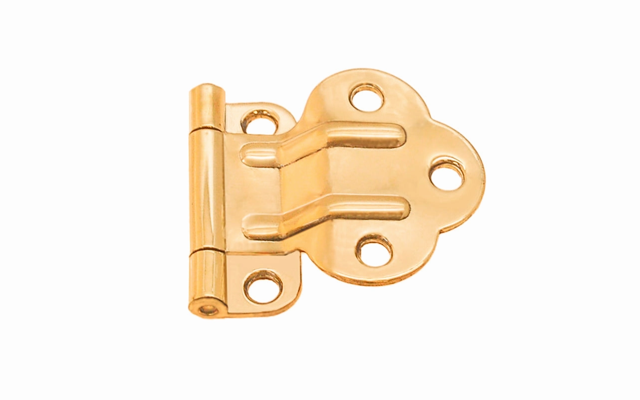 Solid Brass Hoosier Hinge - Reversed Pad ~ 3/8" Offset