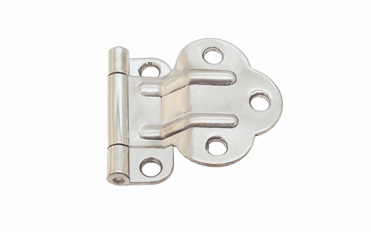 Solid Brass Hoosier Hinge - Reversed Pad ~ 3/8" Offset