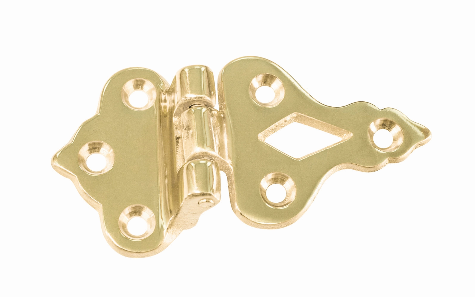 Solid Brass Ice Box Hinge ~ 3/8" Offset