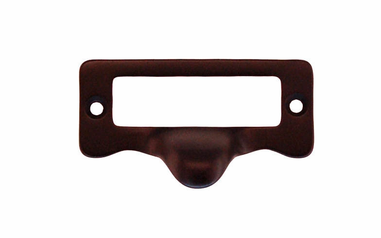 Solid Brass Label Holder with Finger Pull
