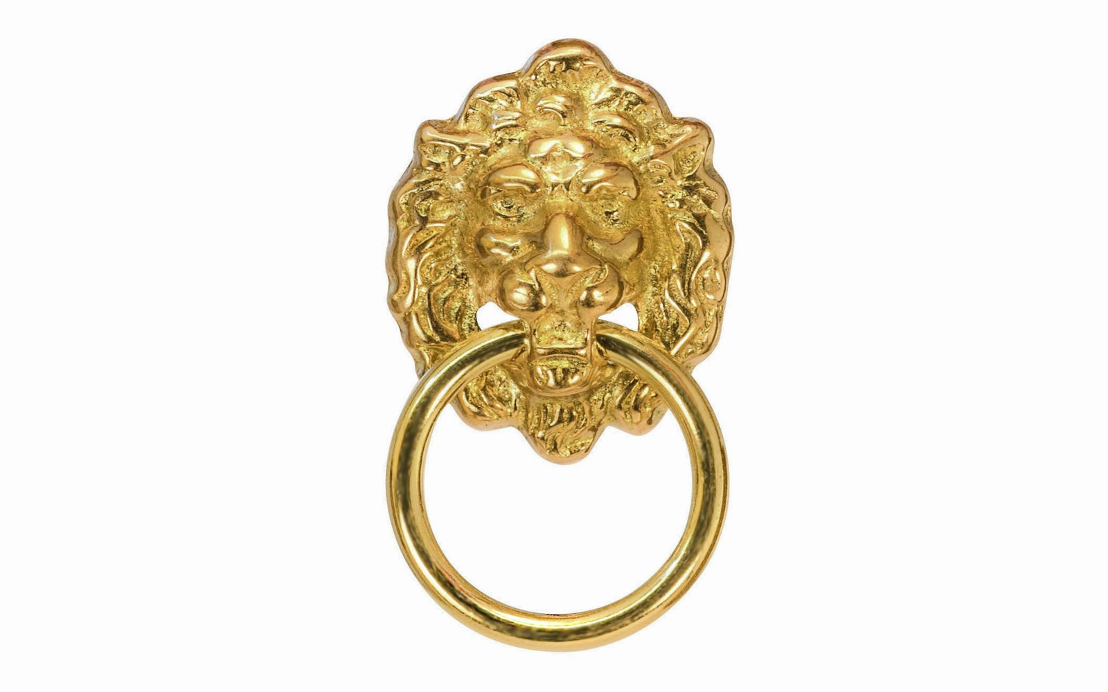 Solid Brass Lion-Head Ring Pull