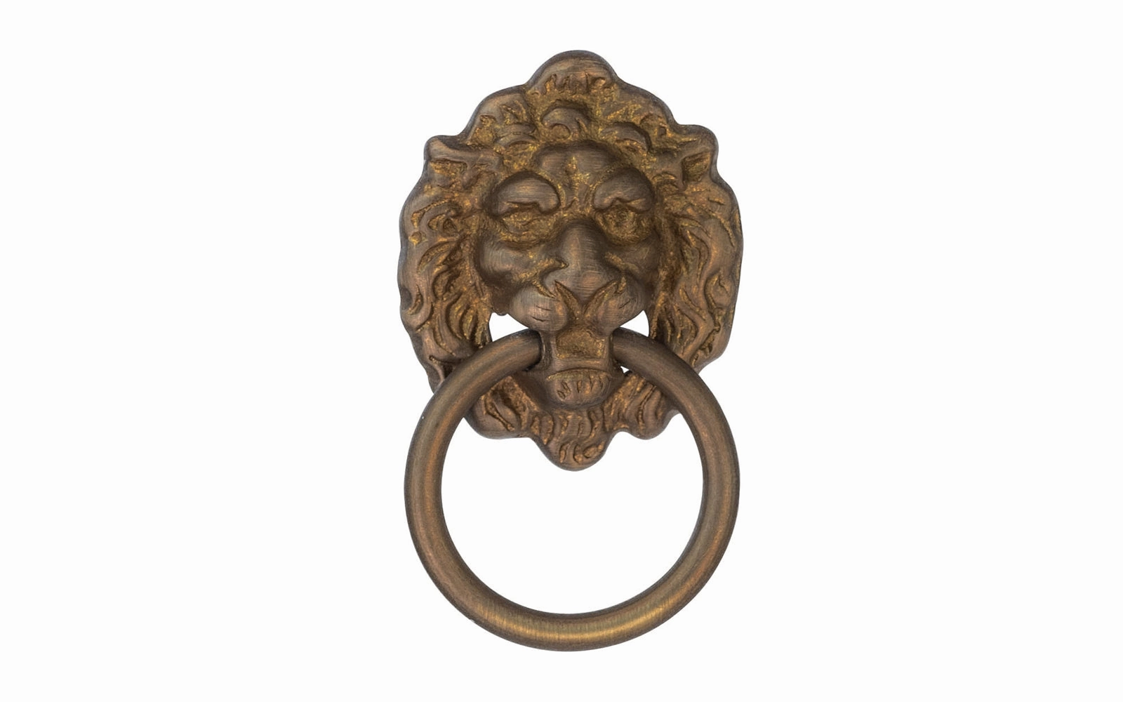 Solid Brass Lion-Head Ring Pull