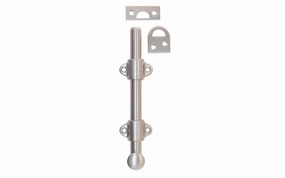 Solid Brass Medium-Duty Surface Bolt - 6" Long