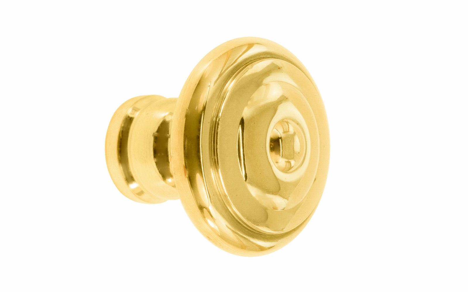 Solid Brass Mid-Century Style Cabinet Knob ~ 1-1/4" Diameter