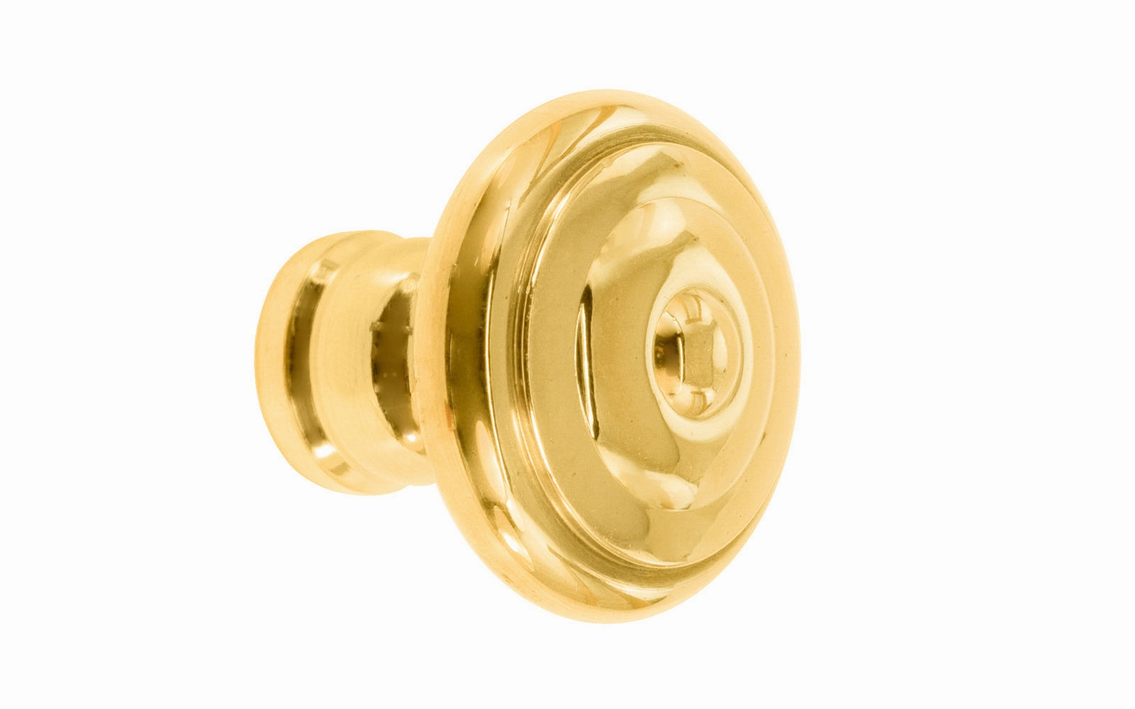 Solid Brass Mid-Century Style Cabinet Knob ~ 1-1/4" Diameter
