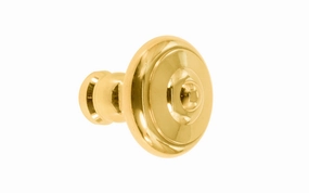 Solid Brass Mid-Century Style Cabinet Knob ~ 1" Diameter