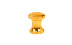 Solid Brass Mini Knob ~ 3/8" Diameter