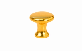Solid Brass Mini Knob ~ 5/8" Diameter