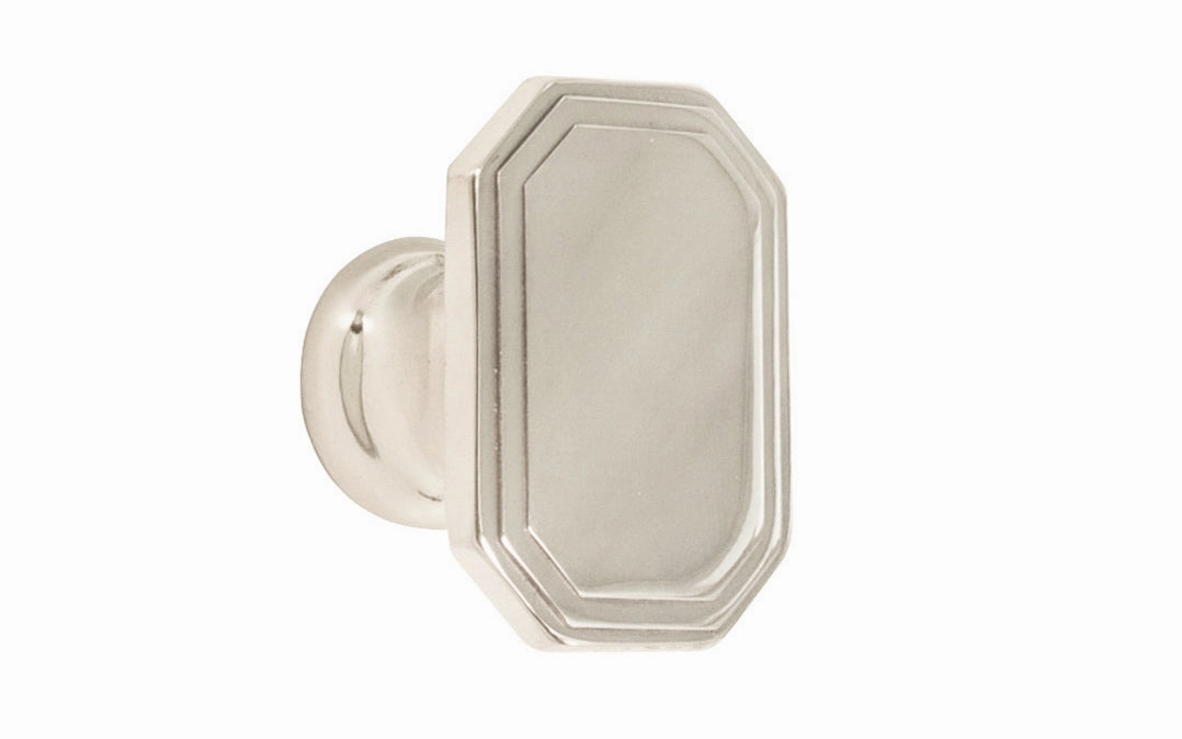 Solid Brass Octagonal "Art Deco" Cabinet Knob