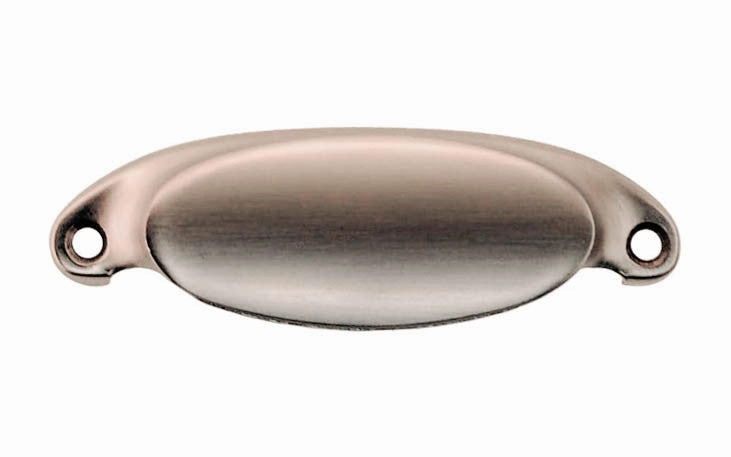 Solid Brass Oval Bin Pull ~ 3-1/8" On Centers