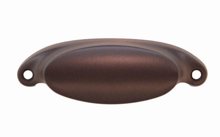 Solid Brass Oval Bin Pull ~ 3-1/8" On Centers