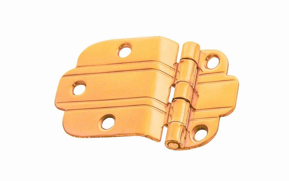 Solid Brass "Art Deco" 3/8" Offset Hinge