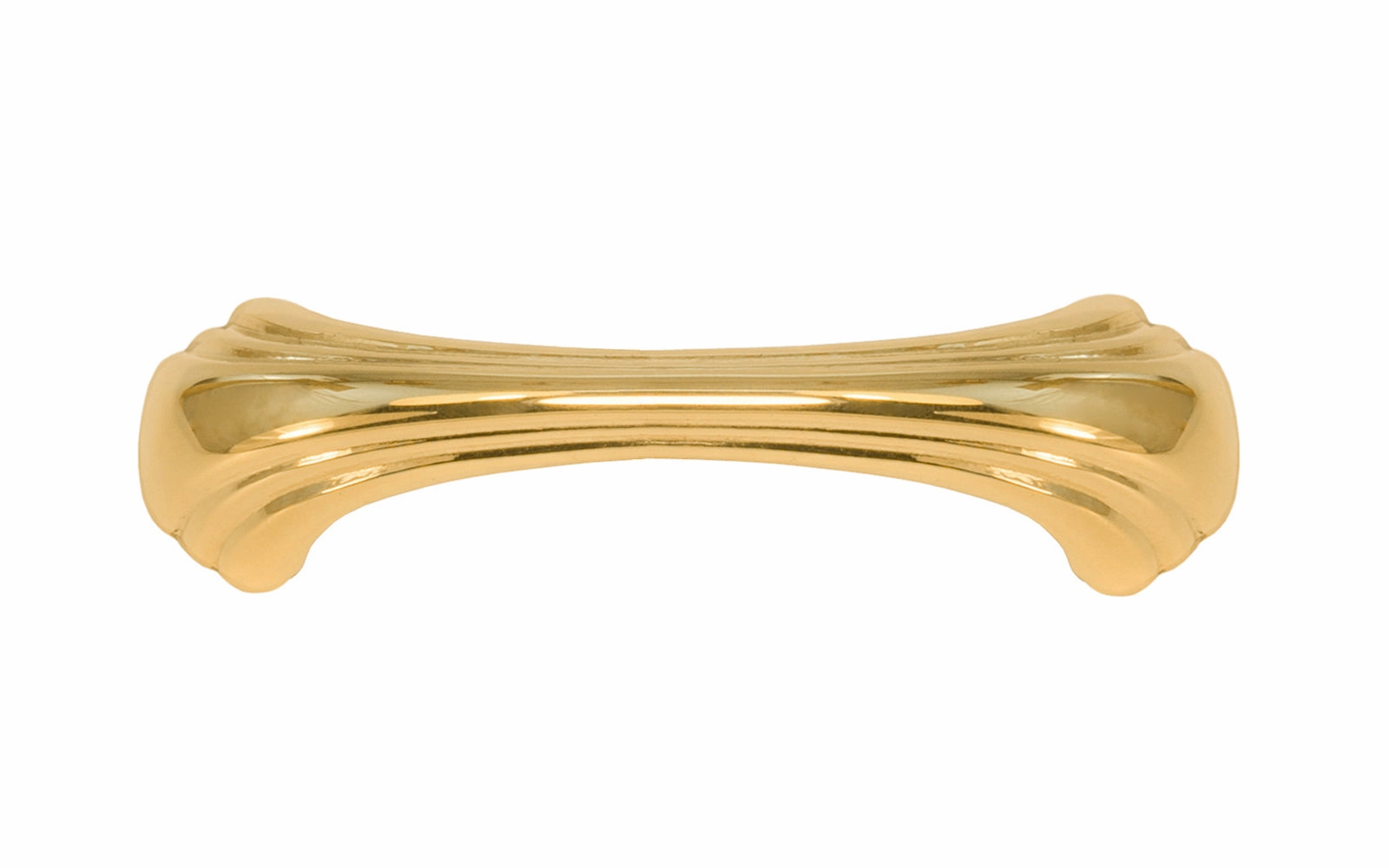 Solid Brass "Art Deco" Handle Pull ~ 3" On Centers