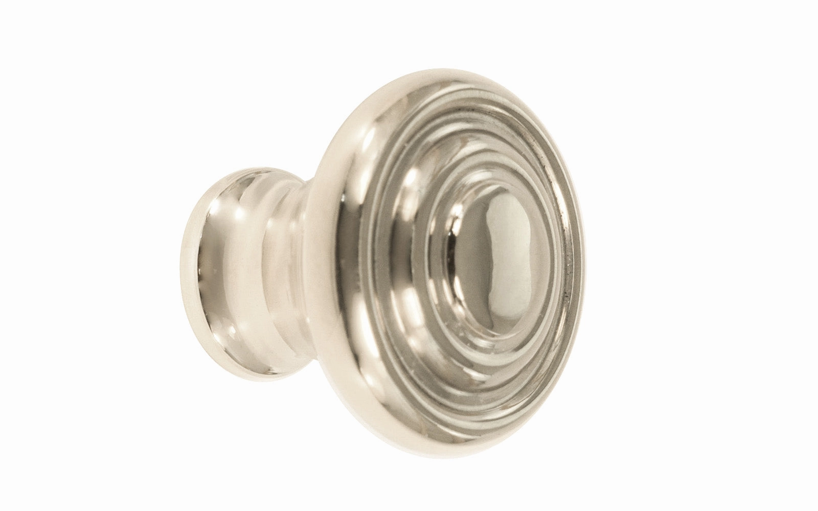 Solid Brass "Art Deco" Style Round Cabinet Knob