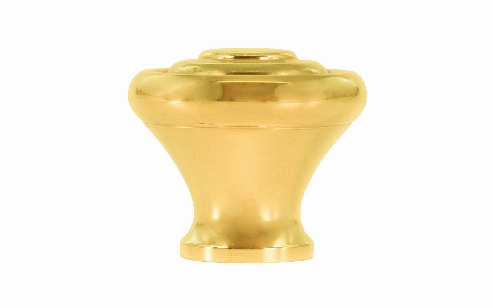 Solid Brass "Art Deco" Style Round Cabinet Knob