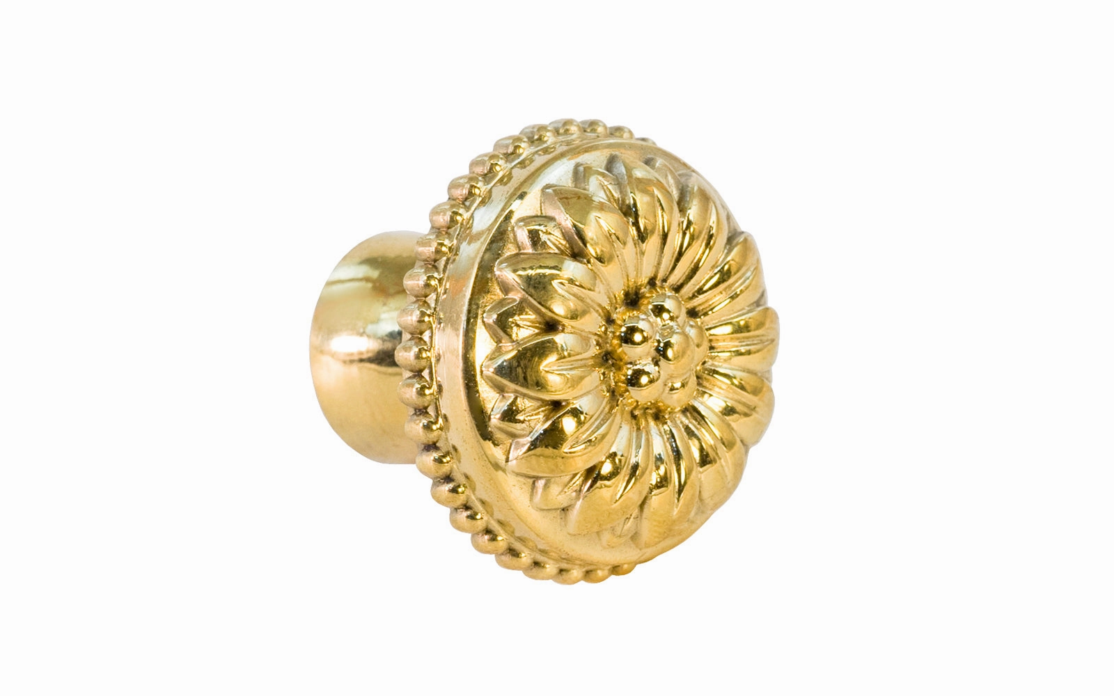 Solid Brass "French Style" Cabinet Knob ~ Unlacquered Brass