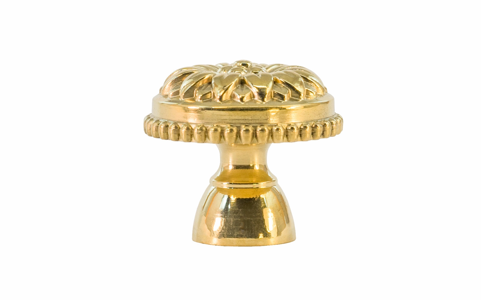 Solid Brass "French Style" Cabinet Knob ~ Unlacquered Brass