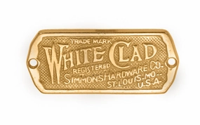 Solid Brass "White Clad" Ice Box Plate
