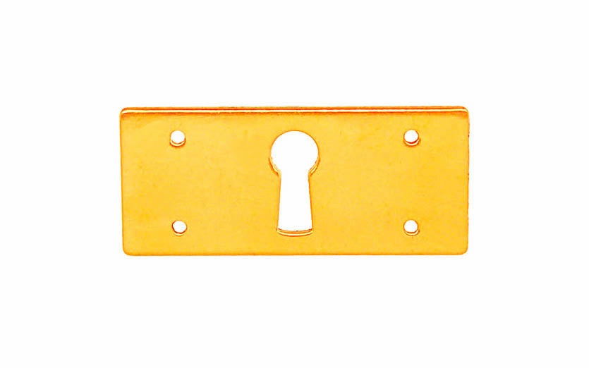 Solid Brass Rectangle Keyhole