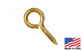 Solid Brass Screw Eye ~ Large Eye