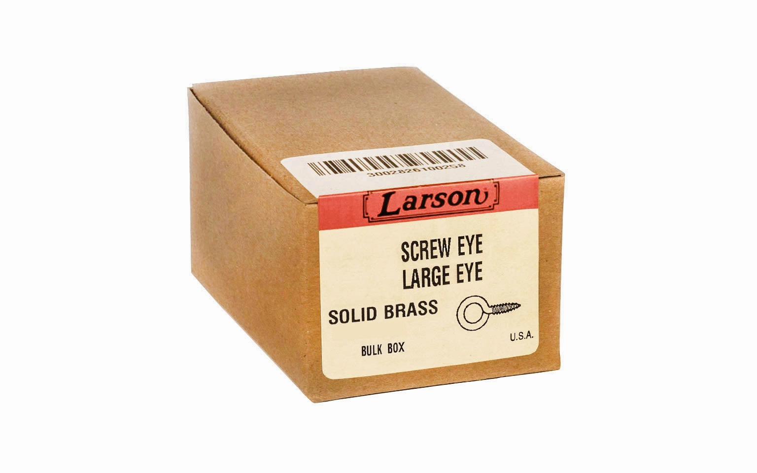 Solid Brass Screw Eye ~ Large Eye