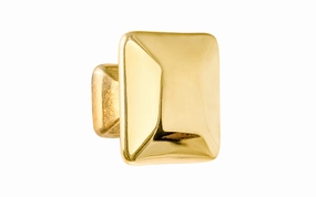Solid Brass Square Cabinet Knob ~ 1-1/4" Size