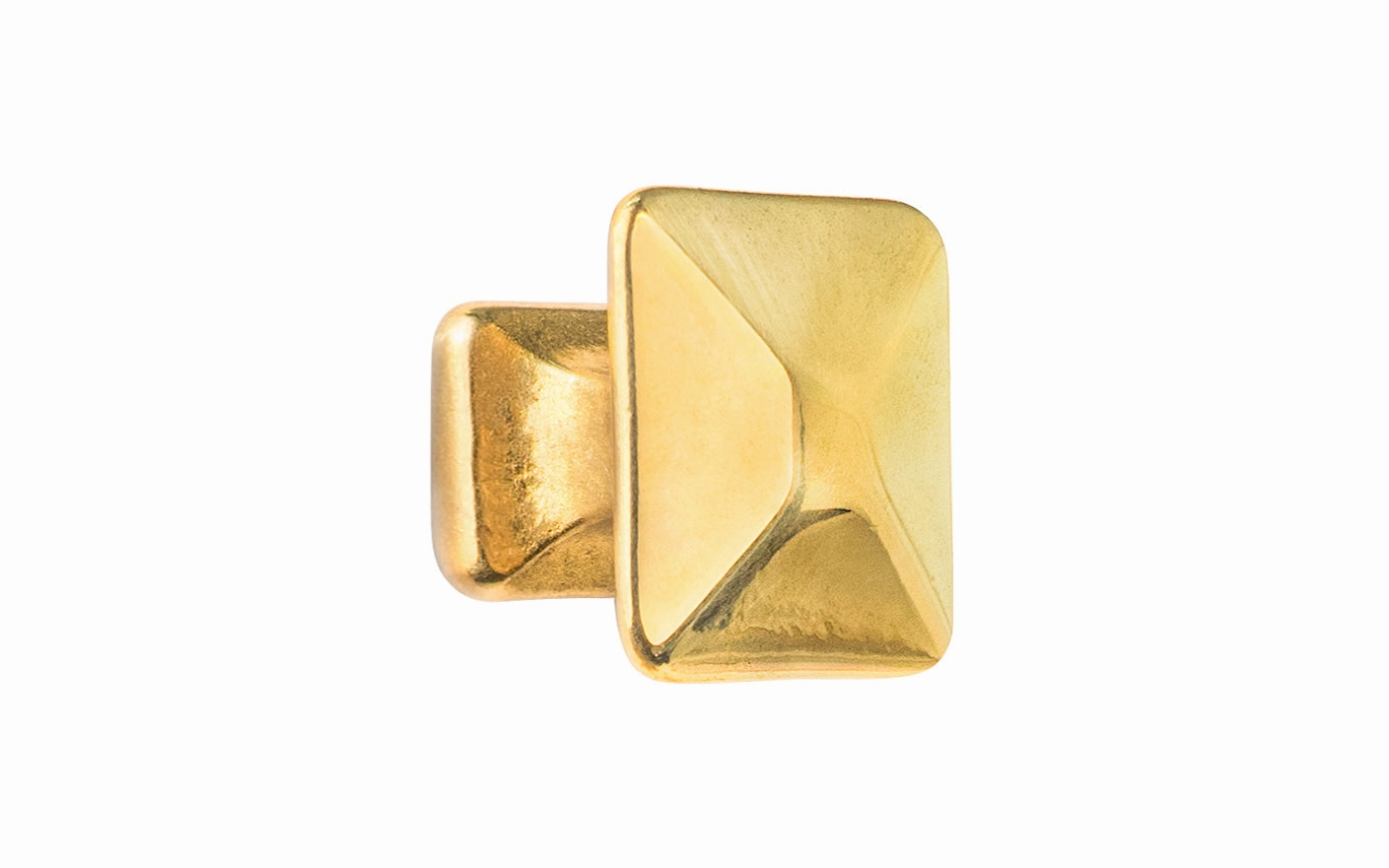 Solid Brass Square Cabinet Knob ~ 1" Size
