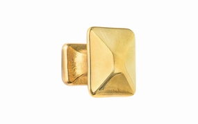 Solid Brass Square Cabinet Knob ~ 1" Size