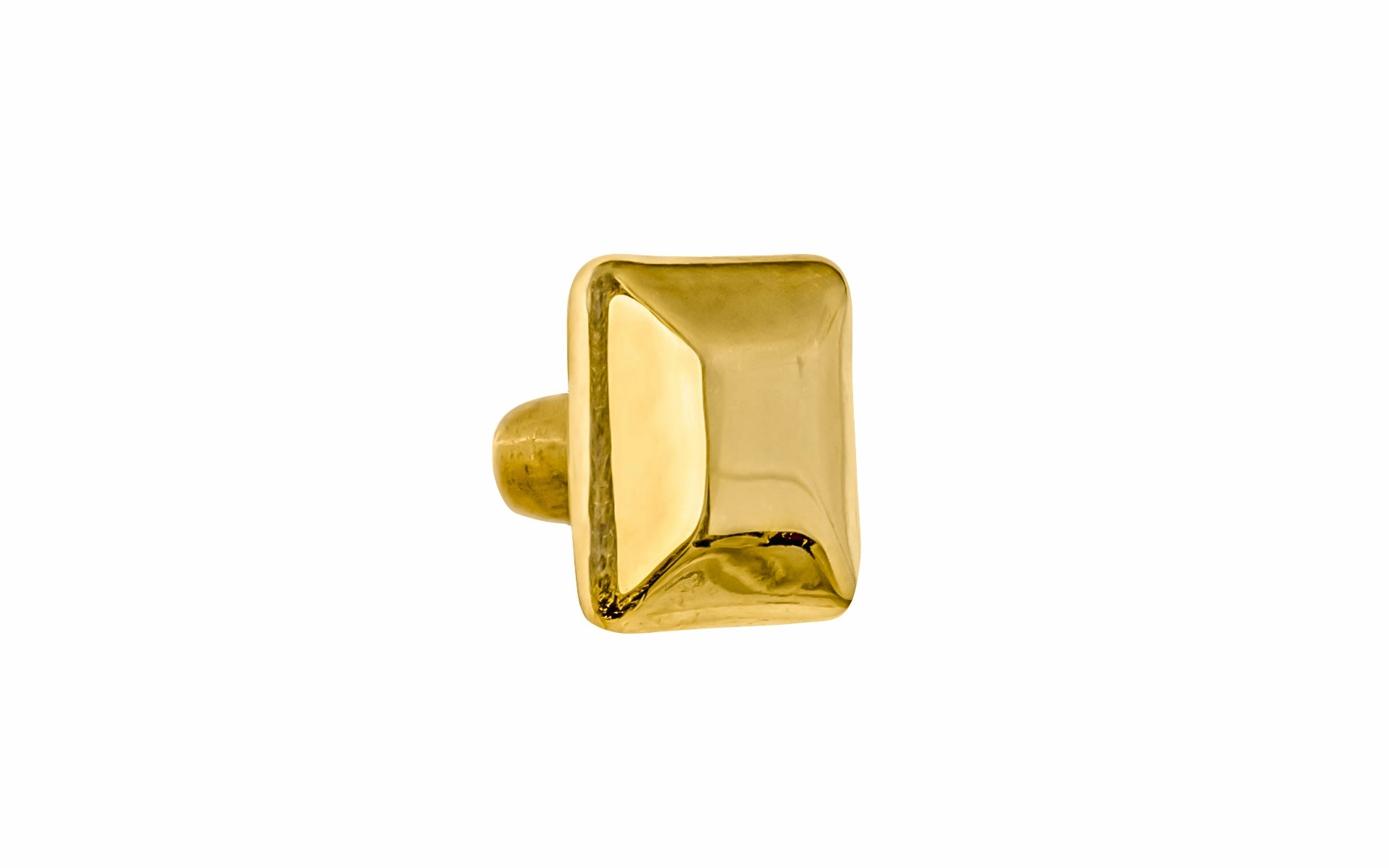 Solid Brass Square Knob ~ 3/4" Size