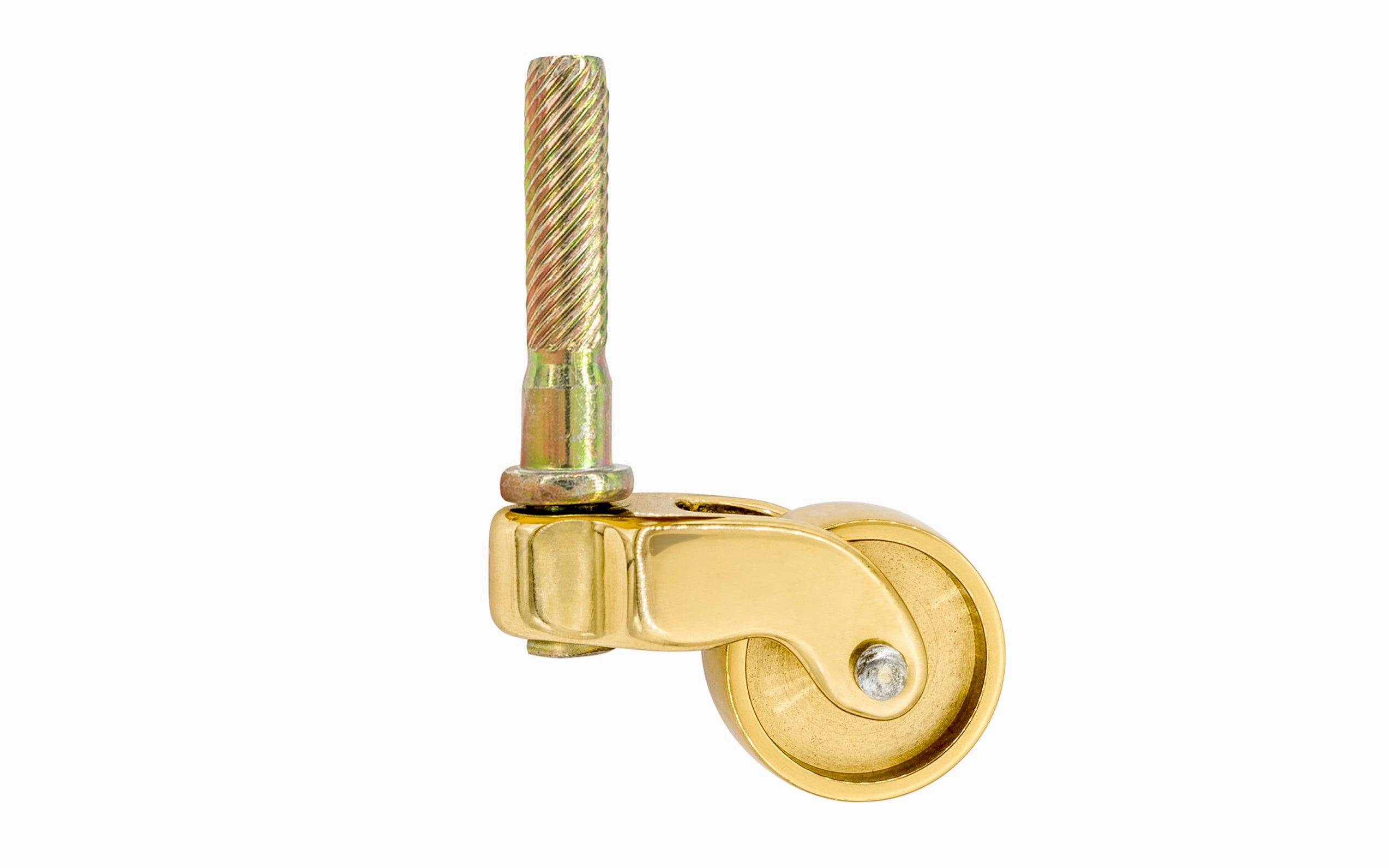 Solid Brass Stem Caster ~ 1" Wheel
